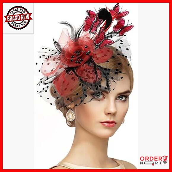 Adjustable Derby Fascinator Hat with Hair Clip for Special Occasions